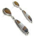 Multicolor Inlay Sterling Silver Southwest Earrings PS63103